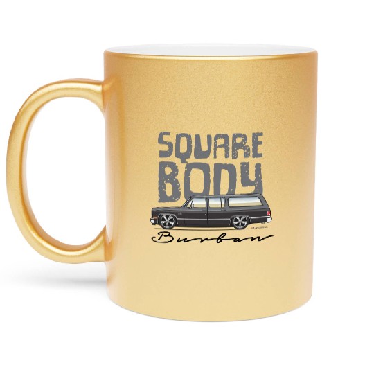 SQUARE Charcoal Metallic Mugs