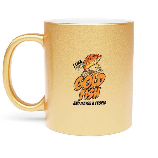 Like Goldfish And 3 People Carp Japan Aquarium Metallic Mugs