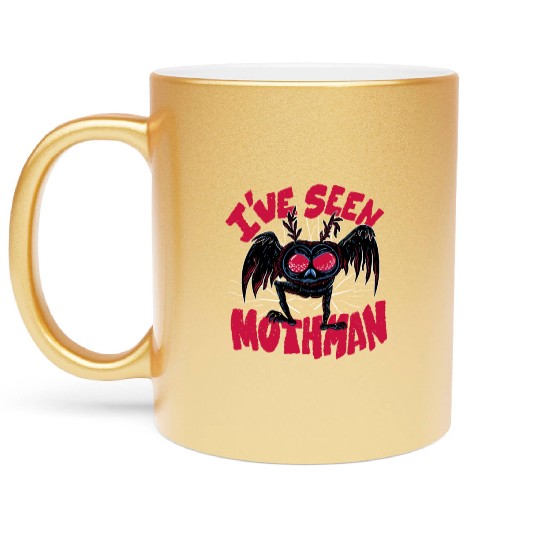 I have seen mothman I have seen mothman inspiratio Metallic Mugs