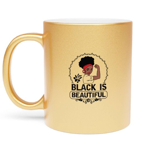 Black Is Beautiful Metallic Mugs