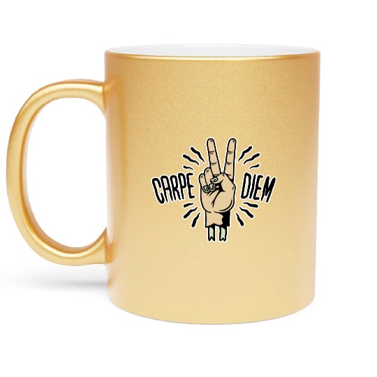 Carpe Diem Metallic Mugs