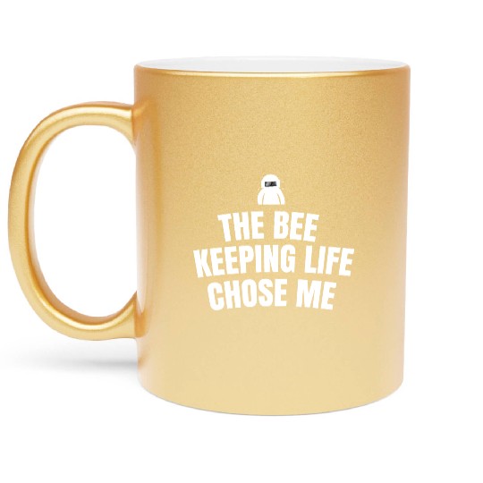 The bee keeping life chose me Metallic Mugs