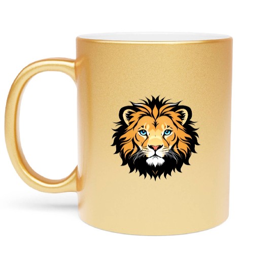 Royal Cartoon Lion - King of the Jungle 18 Metallic Mugs