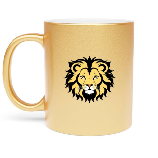 Royal Cartoon Lion - King of the Jungle 9 Metallic Mugs
