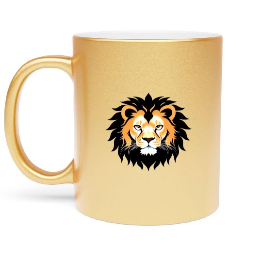 Royal Cartoon Lion - King of the Jungle 14 Metallic Mugs