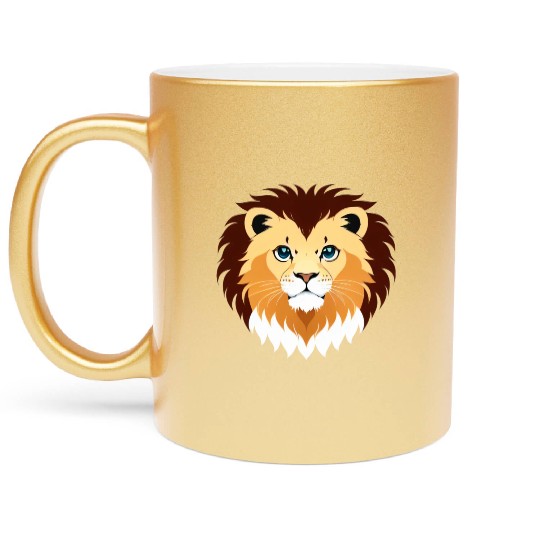 Royal Cartoon Lion - King of the Jungle 5 Metallic Mugs