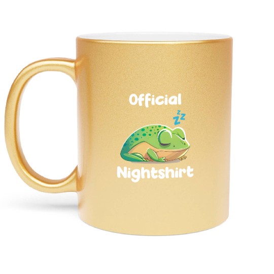 Cute Frog Sleepshirt Nightwear Nightshirt Sleep Metallic Mugs