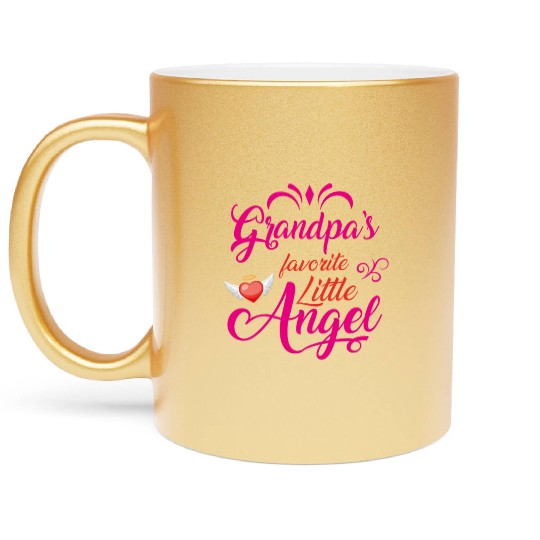 Grandpa's Favorite Little Angel Metallic Mugs