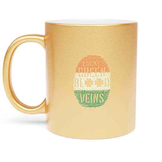 Lucky Green Blood Runs Through My Veins - St Metallic Mugs