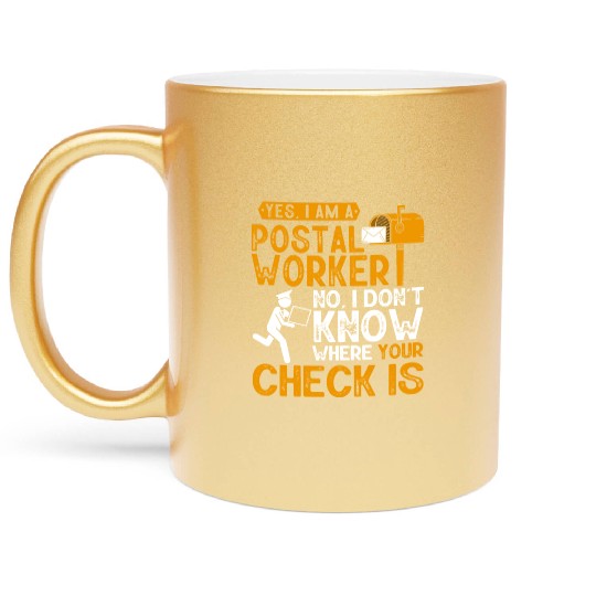 Postal Worker, Post Man Metallic Mugs