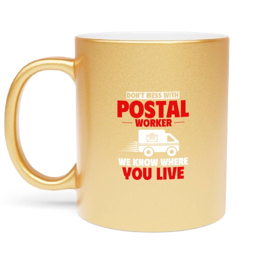 Postal Worker, Post Man Metallic Mugs