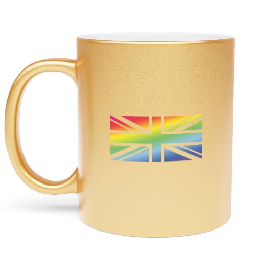 Union Jack / Rainbow Flag (Great Britain / UK) Metallic Mugs