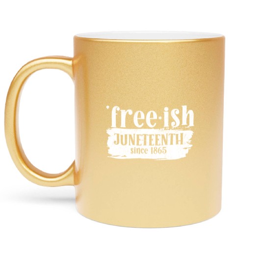 Juneteenth free since 1865 Black History US Africa Metallic Mugs