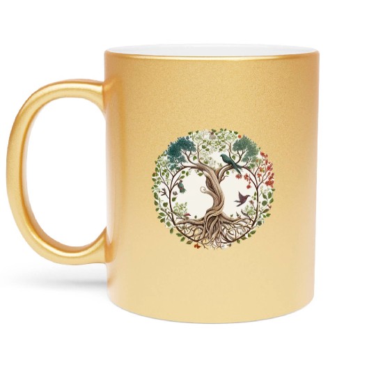 Tree of Life Metallic Mugs