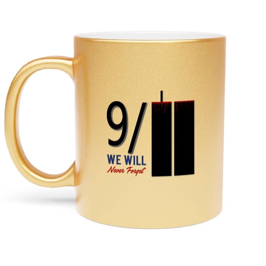 Patriot Day 9 11 Twin Towers New York USA Amerika Metallic Mugs