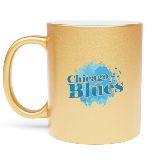Blues Music Trumpet Metallic Mugs