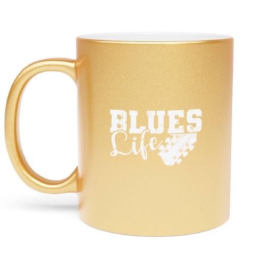 Blues Life Music Trumpet Chicago Metallic Mugs
