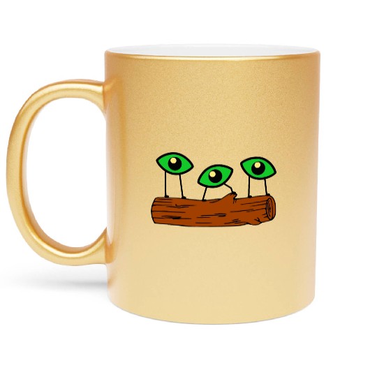 Eyes On Log Metallic Mugs