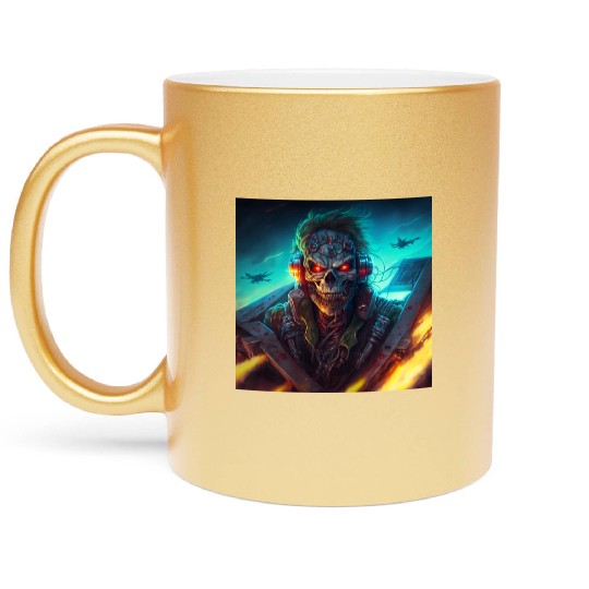ZOMBIE IRON MAIDEN (version 13) Metallic Mugs