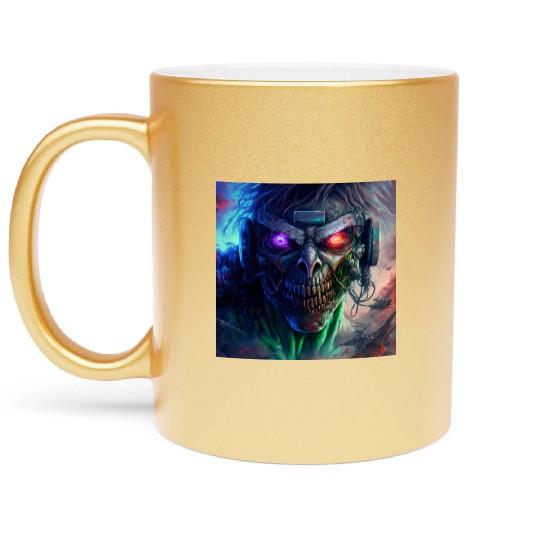 ZOMBIE IRON MAIDEN (version 12) Metallic Mugs