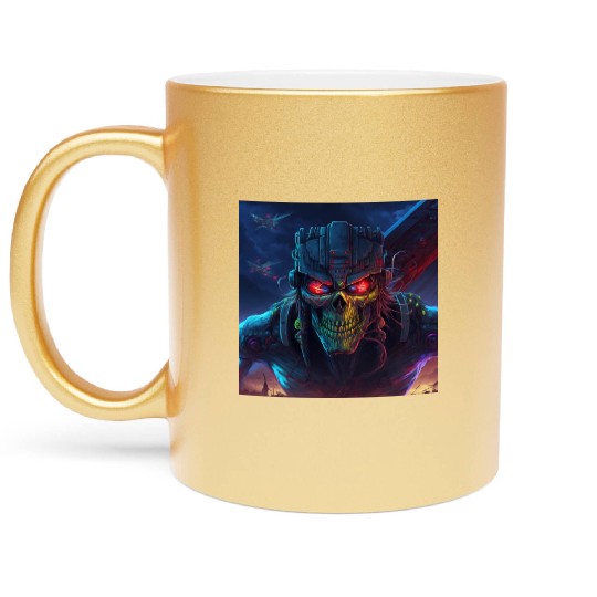ZOMBIE IRON MAIDEN (version 11) Metallic Mugs