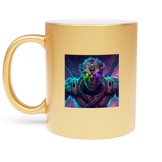 ZOMBIE IRON MAIDEN (Version 10) Metallic Mugs