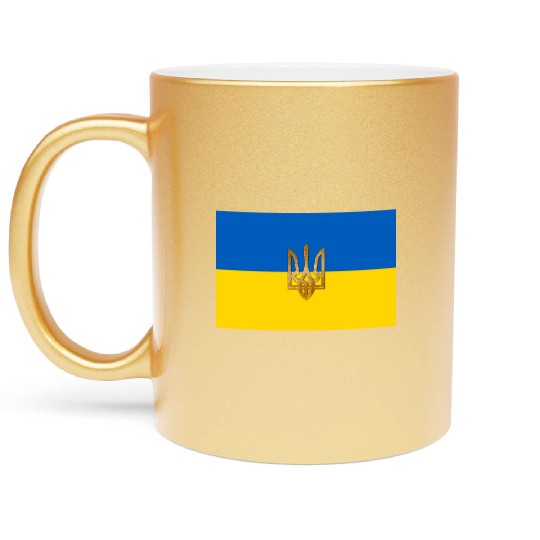 Flag of Ukraine Metallic Mugs
