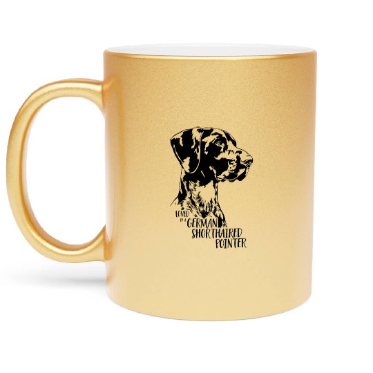 Loved by a German Shorthaired Pointer dog mom Metallic Mugs