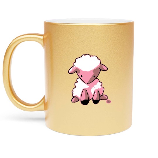 Milo the sad sheep Metallic Mugs