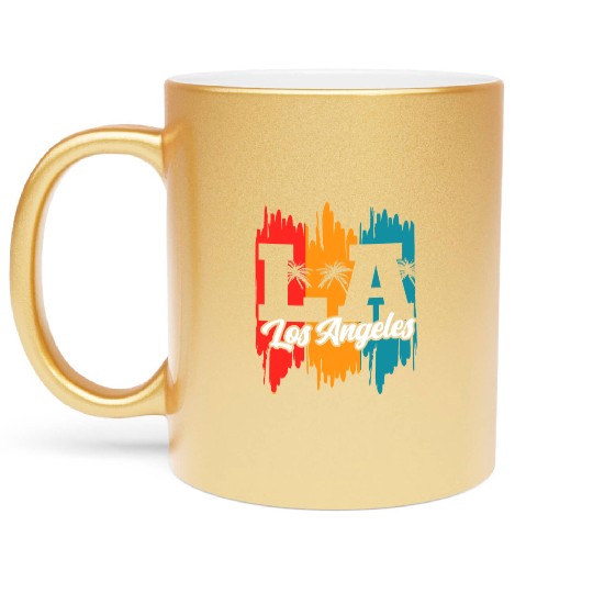 Los Angeles LA California Gift Metallic Mugs