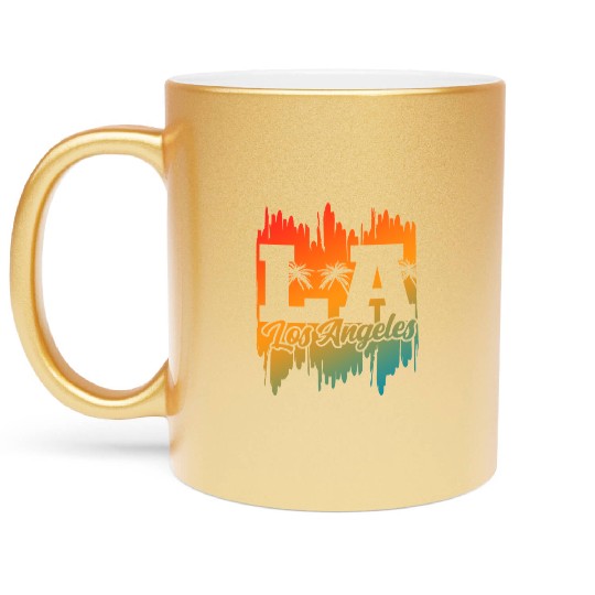 Los Angeles LA California Gift Metallic Mugs