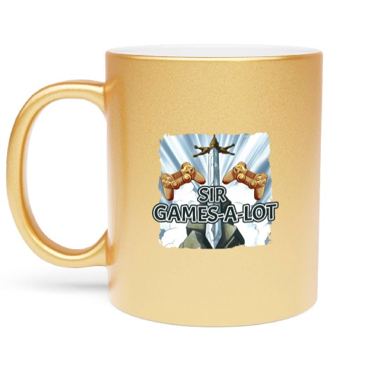 Gamesalot Gamer Controller Gaming Camelot Sword Metallic Mugs