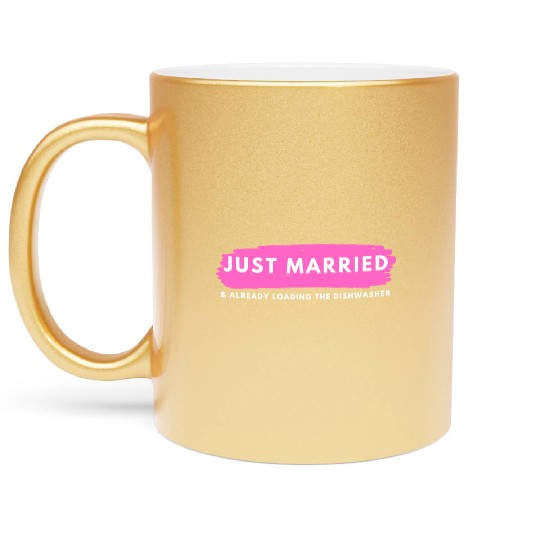 Just Married Metallic Mugs