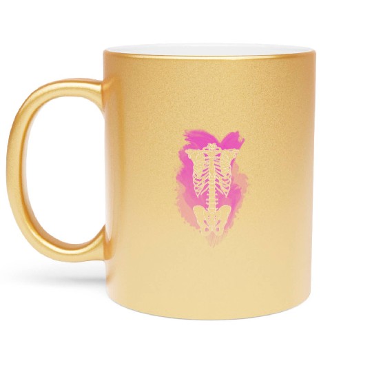 Neon Skeleton Rib Cage Metallic Mugs