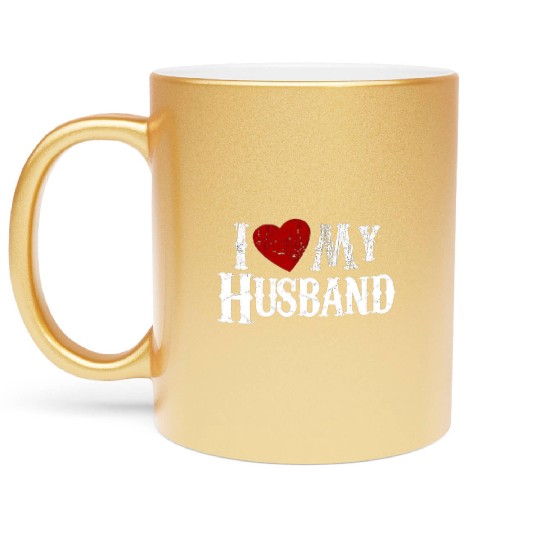 I love my husband Metallic Mugs