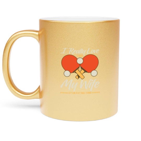 ping-pong, players, small, hard, table Metallic Mugs