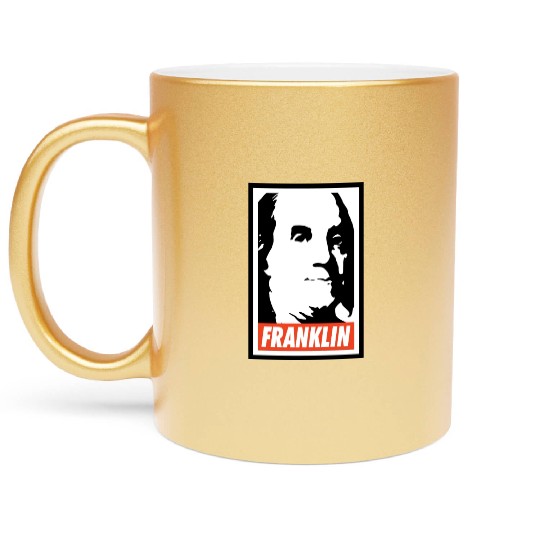 Benjamin Franklin Metallic Mugs