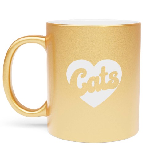 I Love Cats Metallic Mugs