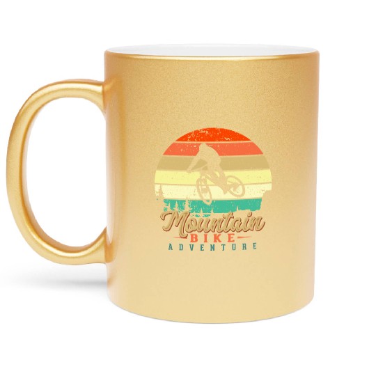 Mountain Bike Adventure Metallic Mugs