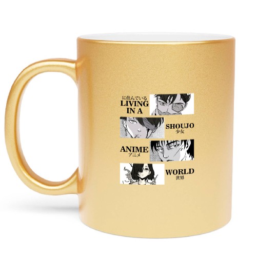 Cute Japanese Shoujo Anime Romance Manga Metallic Mugs