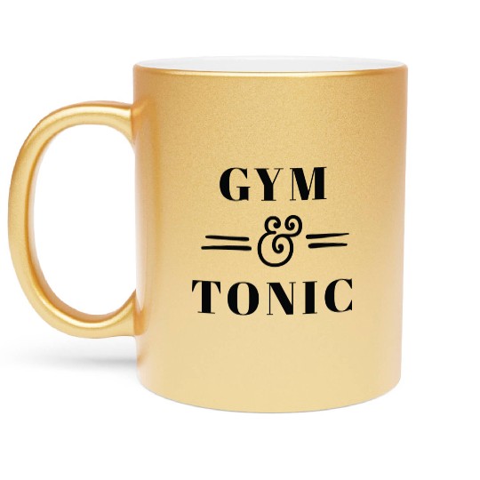 Gym And Tonic Workout Fitness Metallic Mugs