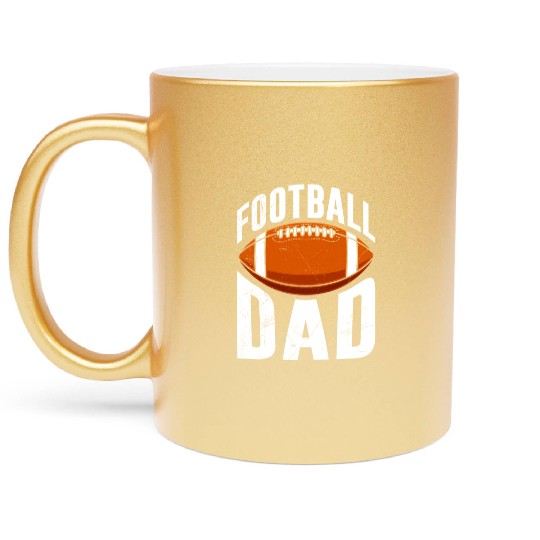 American Football Dad Metallic Mugs