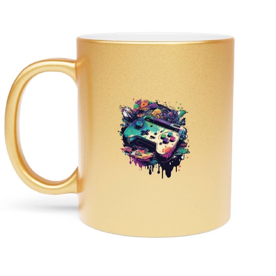 Get Ready to Level Up with Game Controller Metallic Mugs