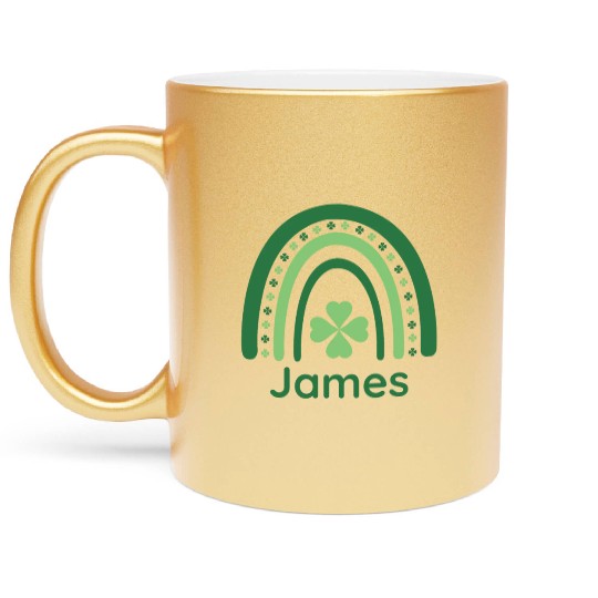 James Clover Charm Boho Rainbow Metallic Mugs