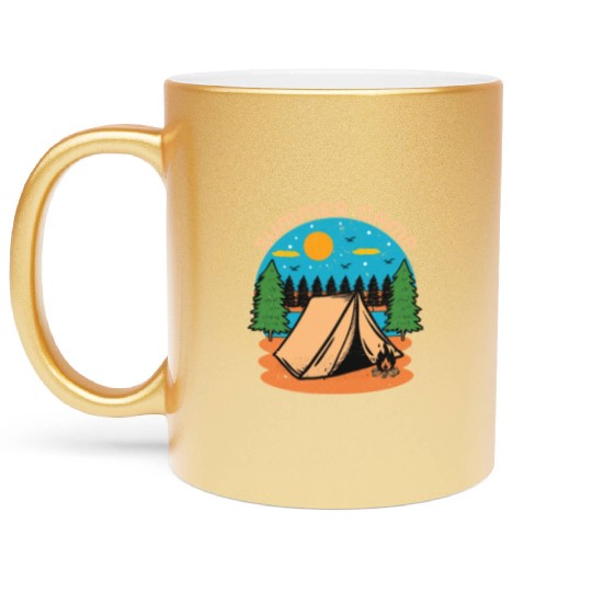 Happy Summer Camp Camping Lover FunnyT-Metallic Mugs