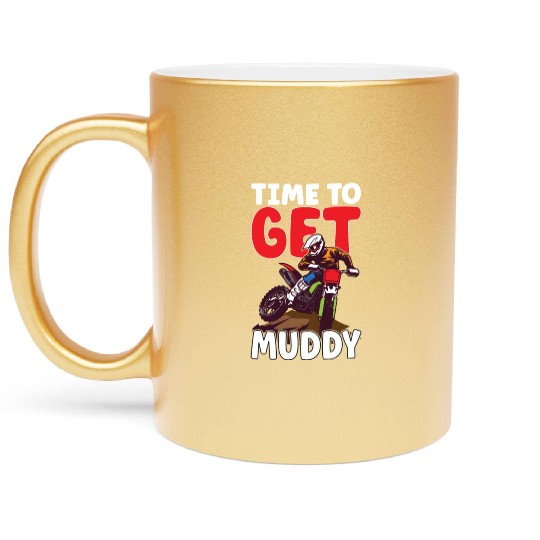 Dirt Bike Dirt Bike Riding Motocross Dirt Biking Metallic Mugs