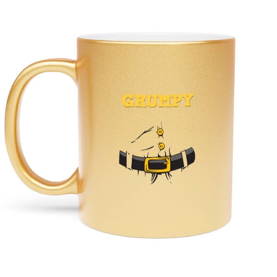 Grumpy Santa Claus - Ugly Christmas Metallic Mugs