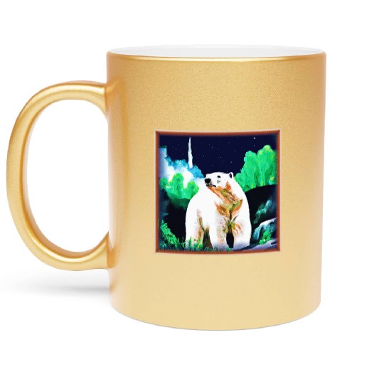 Polar Bear in The Wild. Buy Now Metallic Mugs