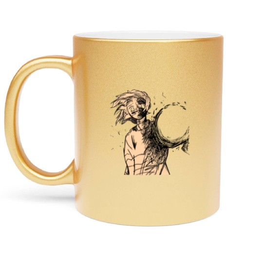 A surprised anime boy Metallic Mugs