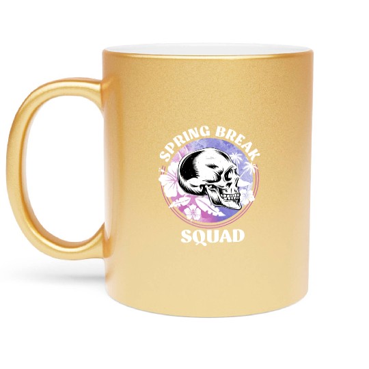 Spring Break Squad Summer Vacation Spring Break Metallic Mugs